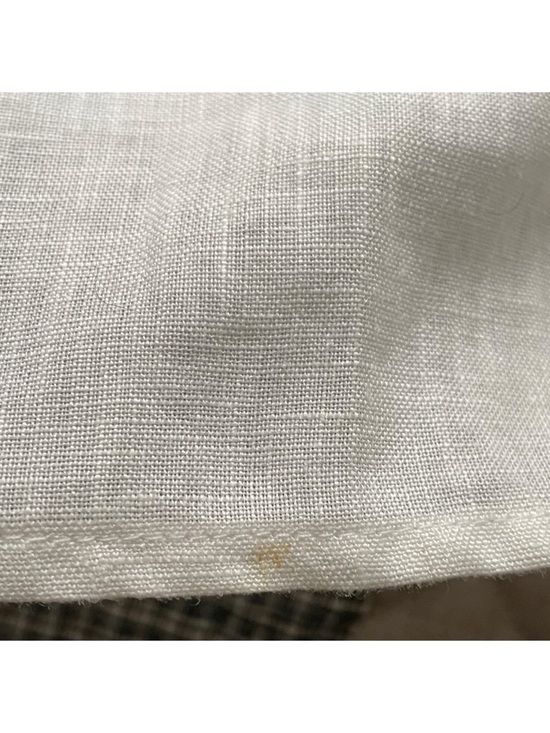 Melanie Lyne Linen Midi Skirt Womens Large White Flared Tulle Trim A017-6189 ML - Picture 7 of 8